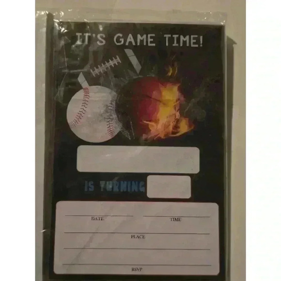 Unbranded sports themed‎ Party Invitations Black Red - Picture 2 of 4